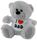 BEAR SILVER I LOVE DAD SHIRT 23CM