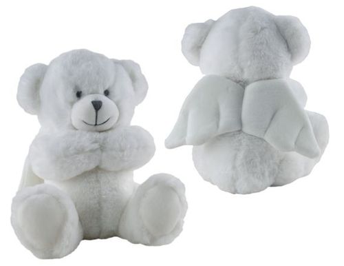 BEAR ANGEL WHITE 23CM