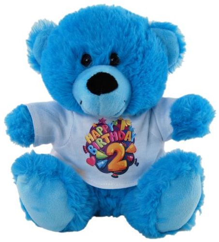 BEAR HAPPY 2ND BIRTHDAY 18CM