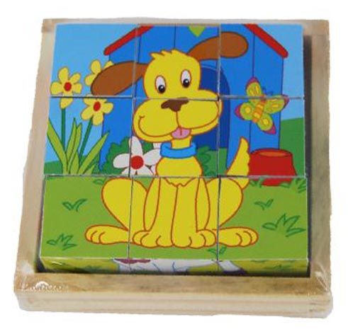 CUBE PUZZLE FARM ANIMALS 12X12CM