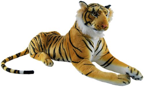 TIGER LAYING BROWN 103CM