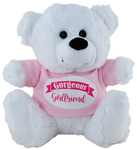 BEAR  GIRLFRIEND  LT/PINK SHIRT 23CM