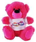 BEAR HOT PINK -  THANK YOU SHIRT 18CM