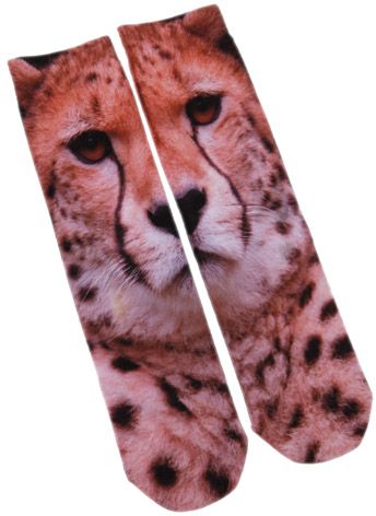 PHO-TOES SOCKS: CHEETAH PRINT