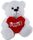 LOVE BEAR WITH HEART WHITE 25CM (FEB)