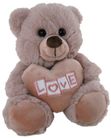 LOVE BEAR WITH HEART DUSTY PINK 20CM