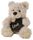 BEAR TILLY WITH HEART BEIGE 30CM