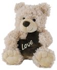 BEAR TILLY WITH HEART BEIGE 50CM