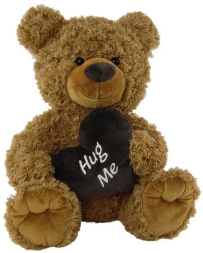 BEAR TILLY WITH HEART BROWN 80CM