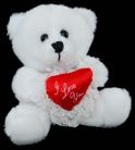 BEAR WITH RED HEART 10CM - NO TAG