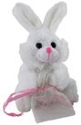 BUNNY WITH BAG WHITE  18CM