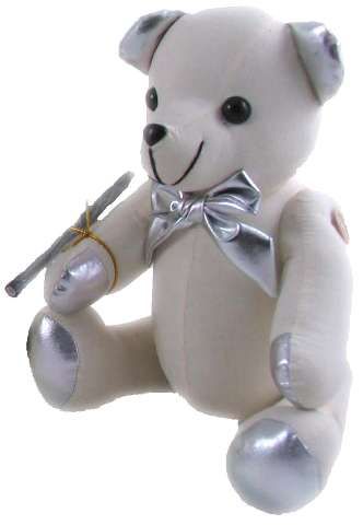 BEAR AUTO LARGE 38CM: SILVER