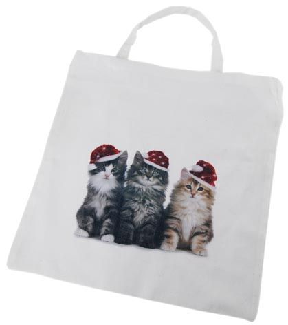 TOTE BAG - XMAS CAT 40CMX37CM