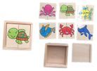 SEA ANIMALS PUZZLES IN A BOX 11X11CM