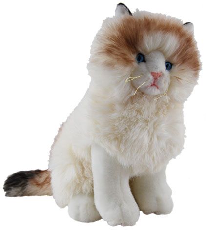 CAT SITTING RAG DOLL - 28CM