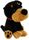 DOG WITH BIG HEAD 40CM: BLK & BRN *SP