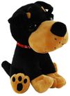 DOG WITH BIG HEAD 40CM: BLK & BRN