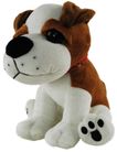 DOG WITH BIG HEAD 40CM: BRN & WH