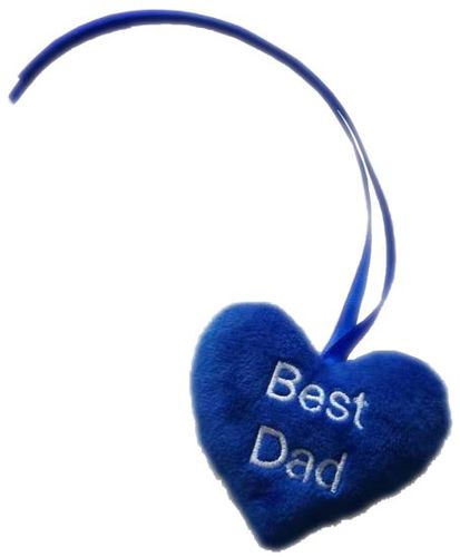 BEST DAD HEART WITH RIBBON 8CM