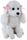 POODLE DOG PENNY WHITE 24CM