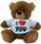 BEAR BROWN I LOVE YOU (HEART) SHIRT 30CM