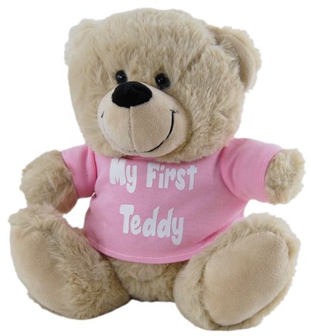 BEAR BGE MY 1ST TEDDY - PINK 23CM