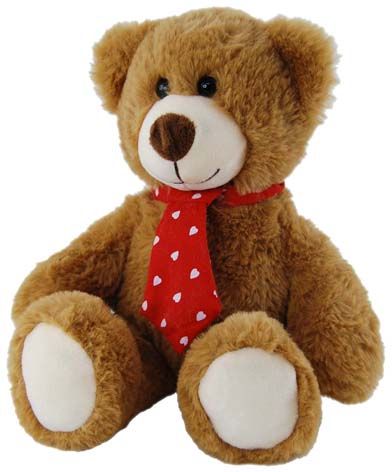 BEAR GORDY W NECKTIE BROWN 20CM #SP