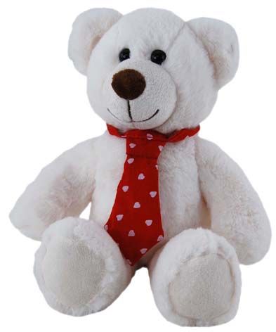 BEAR GORDY W NECKTIE CREAM 20CM #SP