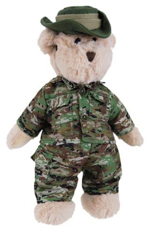 TIC TOC TEDDIES ARMY BEAR 30CM