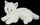 LAYING CAT - MITTENS - WHITE 30CM