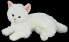 LAYING CAT - MITTENS - WHITE 30CM