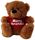 BEAR BROWN MERRY CHRISTMAS RED SHIRT18CM