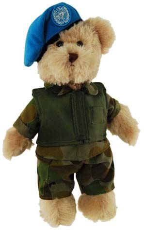 PEACEKEEPER ARMY BEAR 30CM CARMEL