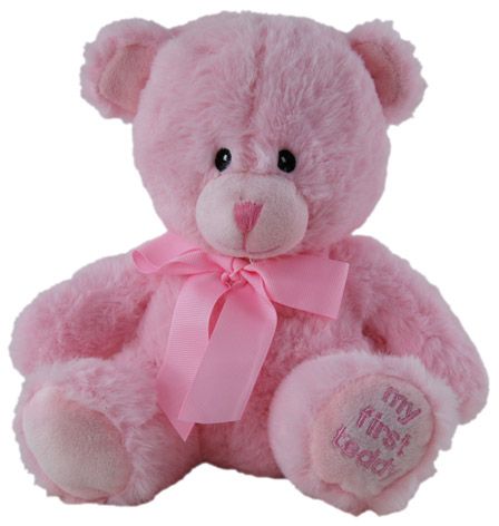 BEAR MY FIRST TEDDY PINK 18CM