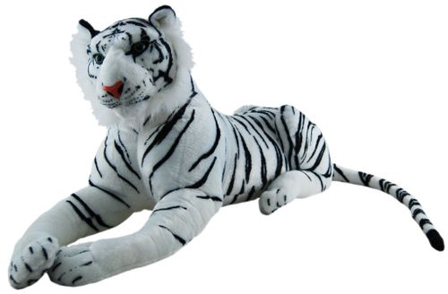 TIGER LAYING WHITE 80CM