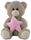 BEAR WITH PINK STAR 21CM