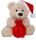 BEAR XMAS TILLY W/SACK 24CM