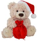 BEAR XMAS TILLY W/SACK 24CM