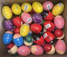 WOODEN EGGS ASSORTED COLOURS