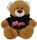 BEAR HOODIE BLACK - I LOVE YOU 25CM