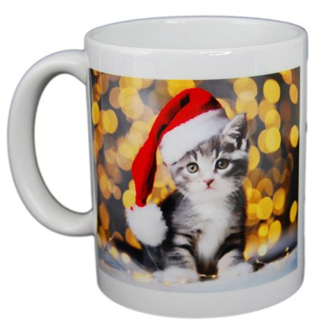 COFFEE MUG CHRISTMAS CAT