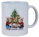 COFFEE MUG CHRISTMAS BUNNIES