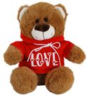 BEAR HOODIE RED - LOVE 25CM
