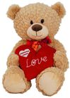 BEAR FOZZIE W/HEART - BROWN 30CM