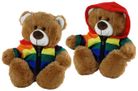 BEAR HOODIE PLAIN RAINBOW 23CM