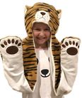 PLUSH HAT WITH PAWS - TIGER