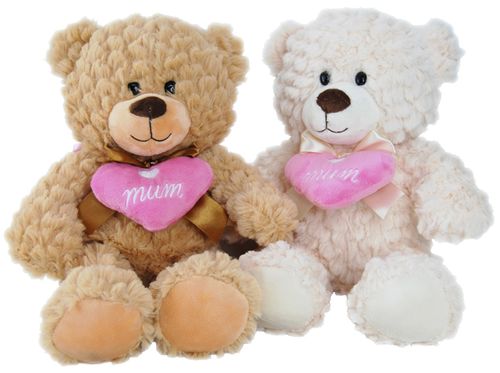 BEAR FOZZIE WITH MUM HEART 23CM