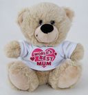 BEAR WORLDS BEST MUM SHIRT 18CM