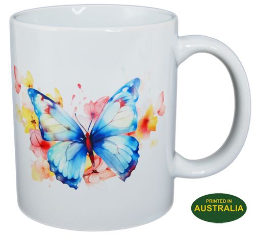 COFFEE MUG - BUTTERFLY BLUE WC