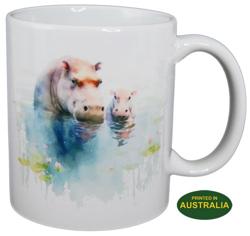 COFFEE MUG - HIPPO & BABY WC